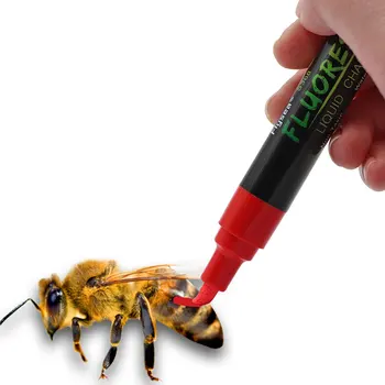 1 Ks Kráľovná King Bee Marker Pero, 8 Farieb Voliteľné Queen Bee Označenie Pero Skosenie Včelárske Náradie