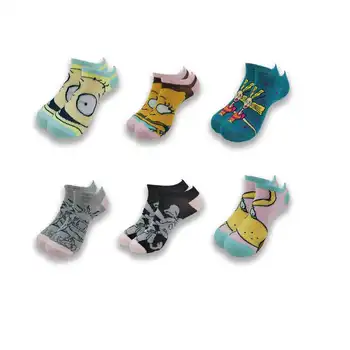 Móda Harajuku Štýl Karikatúra Tlače Neviditeľné Krátke Ponožky Happy Zábavné Ulici Ponožky Muži Ženy Kórejský Štýl Novosti Ponožky