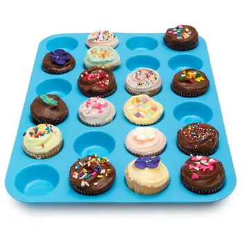 24 Muffin Poháre Cupcake Pan Formy FDA Silikónu Mydlo Cookies Tortu Zásobník Jelly Plesne Pečenie Nástroje