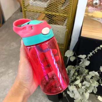 Nové 500 ML 4 Farby Baby Fľaše s Vodou Dieťa Novorodenec Pohár Deti sa Učia Kŕmenie Slamy Šťavy Pitie Fľaša BPA Free pre Deti