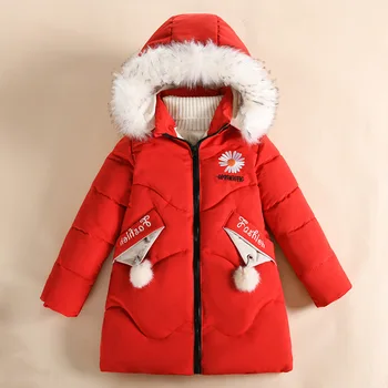 LZH 2022 Batoľa Dievča Zimné Kabáty Módne Zahustiť Kapucňou Bavlnené Oblečenie Pre 5-12 Rokov Deti Bundy Pre Dievčatá Veselé Kostýmy