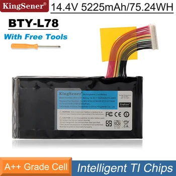 KingSener Nové BTY-L78 Notebook Batéria Pre MSI GT62 GT62VR GT80 GT80S GT73 GT73VR GT83 GT83VR GT75 GT75VR MS-1812 MS-1814 5225mAh