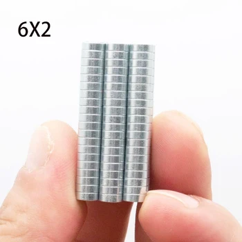 50/100/150Pcs 6x2mm Kolo NdFeB Neodýmu Magnet Vzácnych Zemín N35 Magnet Super Výkonný Malé permanentnými Aimant Imán 0