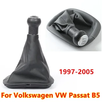 Pre Volkswagen VW Passat B5 1997 1998 1999 2000 2001 2002 2003 2004 2005 Auto-tyling 5 6 Rýchlosť Výstroj Držať Shift Gombík Kožené Boot 0