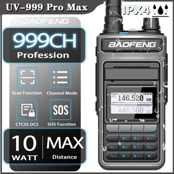 2022 Baofeng UV-999 ProMax 10W Dlhý Rad Walkie Talkie Dual Band Prenosné CB Ham Rádia FM Vysielač obojsmerné Rádiové UV5R UV13