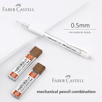 FABER-CASTELL Automatická Ceruzka 2B/HB 0.5 bezolovnaté Tlak Nie Je Ľahké Zlomiť Viesť Biele Transparentné Držať Písacie potreby, Ceruzky