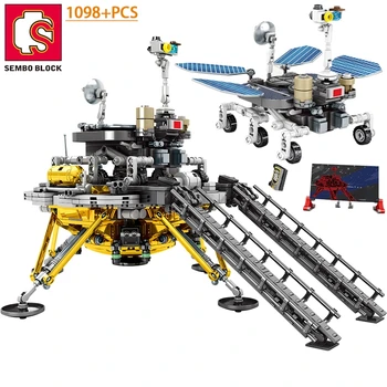 SEMBO 1098pcs Mesto Rakety Raketoplánu Mars Rover Model Stavebné Bloky Súpravy Zhromaždiť Tehly Diy Vzdelávacie Hračky Pre Deti,
