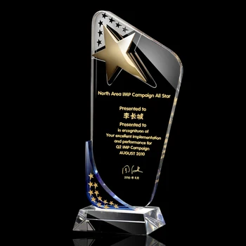 Prispôsobený Rytie Skla Športové Suveníry StarTrophy League Cup Súťaž Ocenenie Crystal Remeselné Suvenír 0
