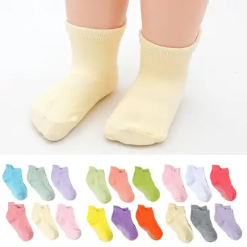 6 Párov detských Ponožiek, Anti-slip Non Protišmykové Ponožky S Úchyty Pre Dieťa, Batoľa Detský Chlapci Dievčatá Všetkých ročných Obdobiach, Bavlnené Ponožky