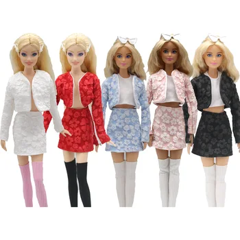 Móda Kabát a sukne oblek Pre Barbie Oblečenie 1/6 Bábika príslušenstvo jednotné Oblečenie ručné Oblečenie kostým dievča, darček