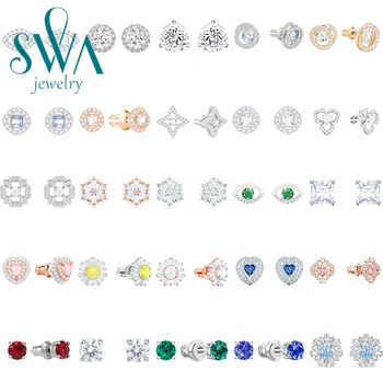 Swa Vianočné darčeky na nový rok 2022 Trendy dámske šperky obchod rakúskeho kryštálu Šperky Malé mini náušnice