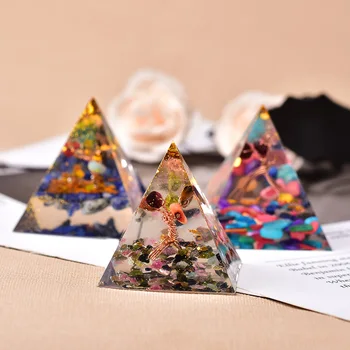 Liečenie Kryštálmi Orgone Pyramídy Kameň Ručné Živice Čakra Domáce Dekorácie Generátor Energie Pre Meditácie, Reiki Vyrovnávanie