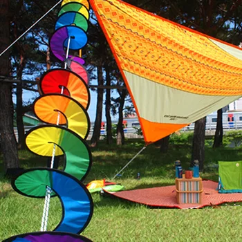 Špirála Rainbow veterný Mlyn Outdoor Camping Stan Farebné Vietor Spinner pre Mš Festival Domáce Dekorácie Dodanie Náhodné Odoslať