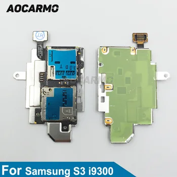 Aocarmo SD Čítačkou Sim Kariet Držiteľ Slot Flex Kábel Páse s nástrojmi Pre Samsung Galaxy S3 GT i9300
