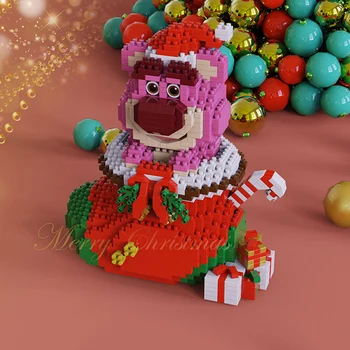 Veselé Losto Micro Stavebné Bloky Disney Toy Story 3 Ružové Medveď Montáž Mini Diamond Tehla Údaje Hračky Pre Dieťa Vianočný Darček