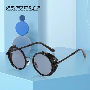 CRIXALIS Steampunk Okuliare Mužov Dizajnér Okuliare Classic Krátkozrakosť, Predpis Okuliarov, Rám Ženy Anti Modré Svetlo Okuliare UV400