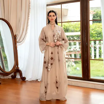 Móda Moslimských Šaty Žien Marocký Kaftane Elegantná Dáma Arabský Odev Jalabiya 2022 Eid Mubarak Djellaba Femme