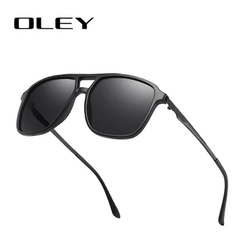 OLEY Vysokej Kvality TR90 Polarizované slnečné Okuliare pánske Slnečné okuliare Ženy Pilot UV400 Zrkadlo Oculos de sol