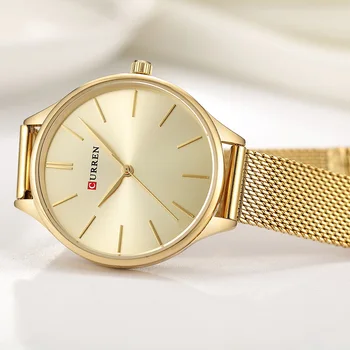 2022 Ženy Bežné Hodinky CURREN Módne náramkové hodinky Quartz Kreatívny Dizajn Dámy Darček relogio feminino priateľku, darček čas