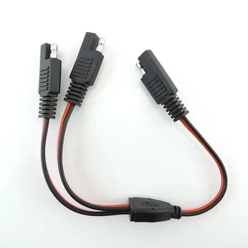 1 SAE-2 SAE splitter kábel sieťový Predlžovací 2 spôsob Kábel Zapojte 18AWG Adaptér Konektor Rýchle Pripojenie Odpojte Solárny systém o1 0