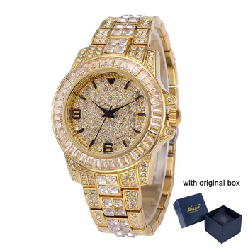 Bling Ľadový Von Hodinky pre Mužov Luxury Diamond Pánske Quartz Hodinky 18K Zlata z Nehrdzavejúcej Ocele Muž Hodiny Pripraviť CZ Hip Hop náramkové hodinky