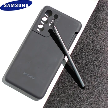Silikónové puzdro Pre Samsung Galaxy S21 Ultra 5G Úplný Ochranný Zadný Kryt S S Pen Slot Pre S21Ultra Pera sa Dotknite Obrazovky, Ceruzka