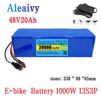 E-bike Batéria 48V 20Ah 1000W 13S3P 18650 Lítiová Batéria Pre 54.6 v Elektrických Požičovňa Skútrov motocyklov S BMS+2ACharger