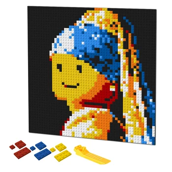 2500Dots DIY Pop Art Het Meisje Splnené De Parel Pixel Mozaiky Domov Slávny Dekoratívne Maľby Stavebné Bloky MOC Nastaviť Kreatívny Darček
