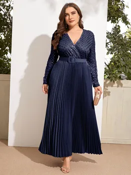 TOLEEN Ženy, Luxusné Plus Veľkosť Maxi Šaty 2022 Jar Elegantné, Elegantné Veľké Dlhé Nadrozmerné Večierok Ples Svadobné Oblečenie