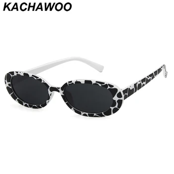 Kachawoo malé oválne slnečné okuliare pre mužov módne slnečné okuliare ženy trendov vonkajšie žalúzie uv400 biela čierna hnedá Európskej hot