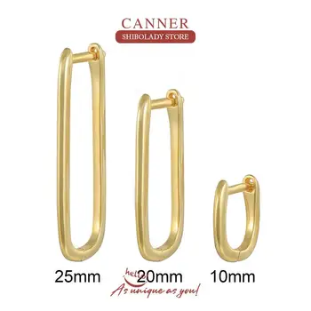 CANNER 3ks/Set 925 Sterling Silver Šperky Pre Ženy, Tvar U Náušnice Visieť Ear Piercing Pendientes Mama Darček 2021 Trend 0
