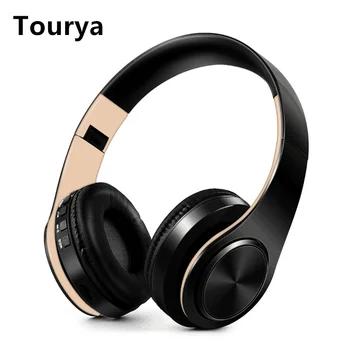 Tourya B7 Bezdrôtové Slúchadlá Bluetooth Headset Skladacie Slúchadlá Nastaviteľné Slúchadlá S Mikrofónom pre telefón, Pc Lattop Mp3, TV