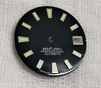 62mas dial čierny Pruh nechty, striebro, zlato pre Skx007 / 009 Korytnačka Abalone NH35 MovemMechanical hodinky potápačské hodinky mod dial 28.5 mm