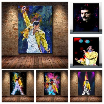 Freddie Mercury Rockovej Hudby Diamond Maľovanie Mozaiky Výšivky Kráľovná Legendárny Spevák Plné Námestie/Kolo Cross Stitch Domova
