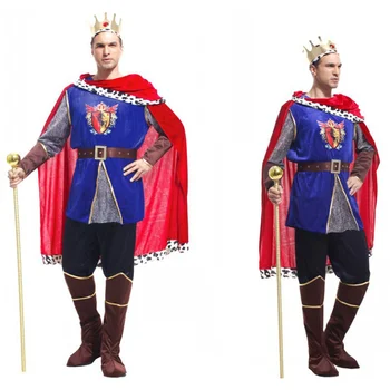 2022 Vianočné Halloween Kostýmy Pre Dospelých Mužov Maškaráda Strany Maškarný Cosplay Kráľ Kostým Človeka Princ Európskej