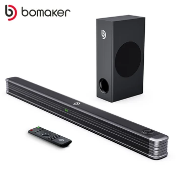 BOMAKER 150W 2.1 TV Domáce Kino Soundbar Zvukový Systém Bluetooth Reproduktor Podpora Optickej AUX Koaxiálny Soundbar Subwoofer Reproduktor
