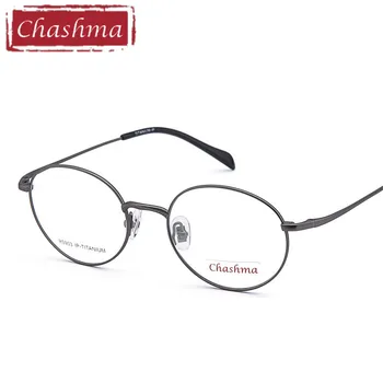 10 g Chashma Titán Okrúhle Okuliare Optické Vintage Rámy na okuliare Retro Predpis Okuliarov Svetlo Módne Študent Okuliare 0