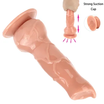 Veľké umelé penisy Análny Plug Č Vibrátor S Prísavkou Consoladores Femenino Falošné Pes Zvierat Penis Sexuálne Hračky pre Ženy