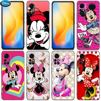 Karikatúra Disney Minnie Mouse Black Prípade Huawei NOVA 10 Y90 9Z 9SE 8i 7i 7SE Y60 5T Mate 40 20 10 Počesť 50 Lite X40i 70 Pro