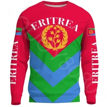 2022 jeseň a v zime Afrických krajín mužov okolo krku tlač sveter sveter Eritrea vlajka špeciálne sveter