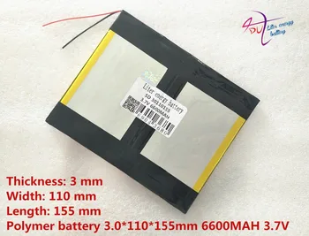 kvalitný tablet batérie 30110155 6600mah 3,7 V Polymer lithium ion / Li-ion batéria pre tablet pc batérie