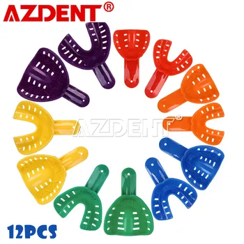 AZDENT 12pcs/Set Zubné Plastové Vaničky Zuby Držiak Pre Deti a Dospelých, Ústne Starostlivosti Nástroje
