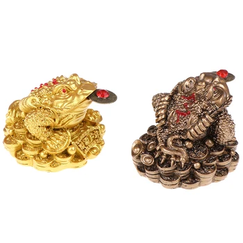 Feng Shui Ropucha Peniaze, ŠŤASTIE, Šťastie, Bohatstvo Čínsky Zlatý Žaba Ropucha Mince Stola Ozdoby Šťastie Darčeky Auto Ornament