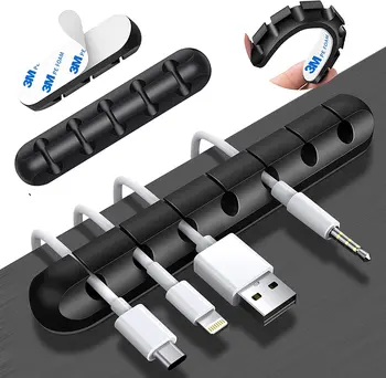 Kábel Organizátor Silikónové USB Winder Ploche Upratané Riadenia Klip Kábel Držiak Na Myši, Slúchadlový Chránič Drôt Organizátor Svorka