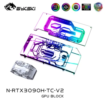 Bykski Aktívne Backplate GPU Blok Pre NVIDIA RTX3080 3090 GALAXY/Palit/KFA2/Maxsun/Leadtek/Gainward VGA VRAM, Dual Strane Radiátorov 0