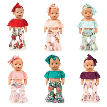 3ks v 1,Šatka Nastaviť Doll Oblečenie vhodné 17 palcové 43 cm Bábiky Oblečenie Narodené Dieťa Oblek Pre Dieťa Narodeniny Festival Darček