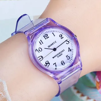 WOKAI vysokej kvality bežné žien silikónové jelly quartz hodinky ženy krásne priehľadné eco-friendly candy študent hodiny