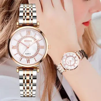 Čistý Luxus Bad Radkersburg Frauen Remienok Uhren Top Marke Režim Diamant Damen Quarz Uhr Stahl Weibliche Armbanduhr Montre Femme Relogio