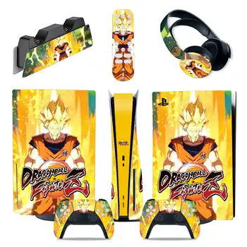Dragon Ball Goku PS5 Disk Edition Pokožky Anime Nálepky Kryt Kotúča, Pre PlayStation 5 Konzoly Radič 5 v 1 Pokožky Nálepky Vinyl