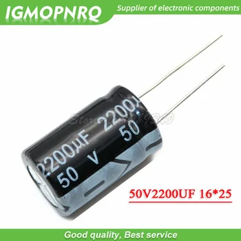 10PCS 50V2200UF 16*25 mm 2200UF 50 Hliníkové elektrolytický kondenzátor